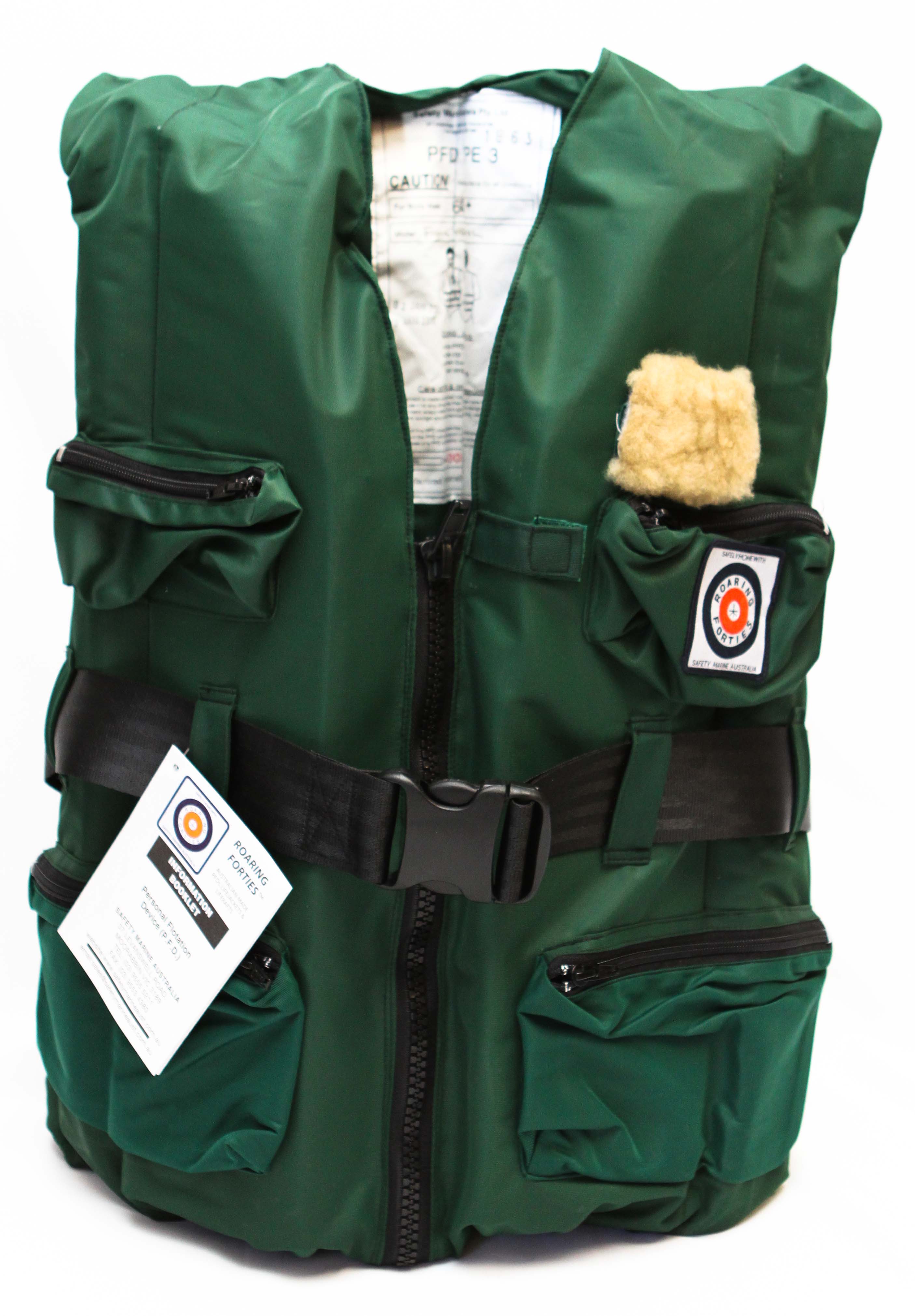 Inflatable fly clearance fishing vest